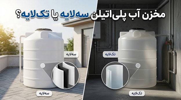 مخزن آب پلی‌اتیلن سه لایه یا تک لایه ؟